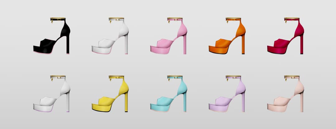 Галерея мода Туфли Platforms Leather Sandals V01 #1